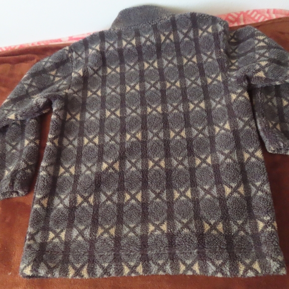 north face sherpa fleece jacket 1/4 zip pullover made in usa M - Picture 3 of 5